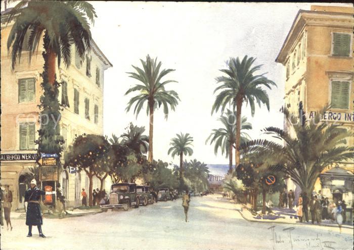Nervi Viale delle Palme Künstlerkarte