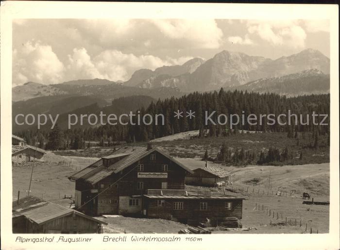 Reit Winkl Alpengasthof Augustiner Brechtl Winkelmoosalm Alpenpanorama