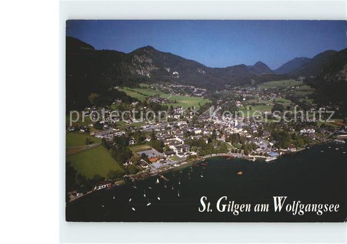 St Gilgen Salzkammergut Alpenpanorama Fliegeraufnahme