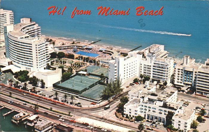 Miami Beach Strand Hotels Fliegeraufnahme