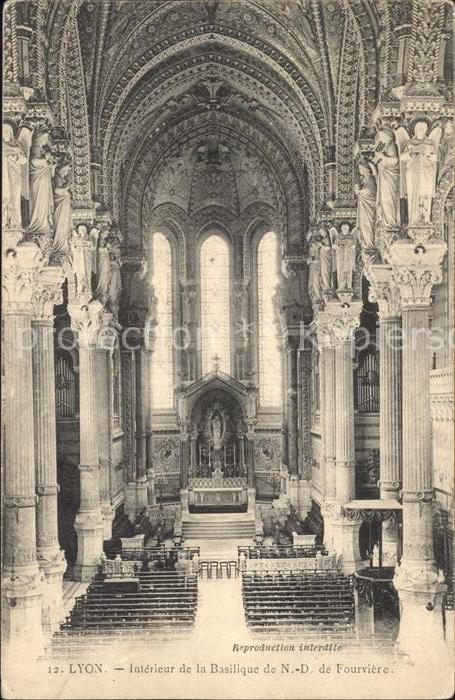 Lyon France Interieur de la Basilique de ND de Fourviere
