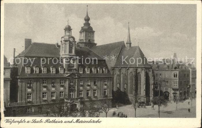 Weissenfels Saale Rathaus und Marienkirche