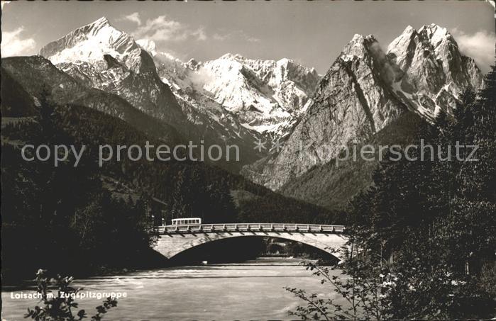 Loisachtal Loisach mit Zugspitzgruppe