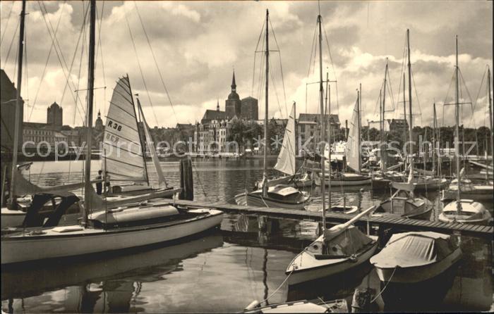 Stralsund Mecklenburg Vorpommern Hafen Segelboote