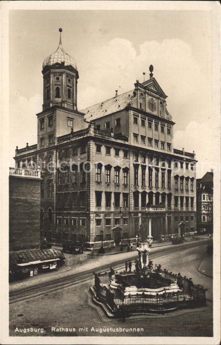 Augsburg Rathaus mit Augustusbrunnen