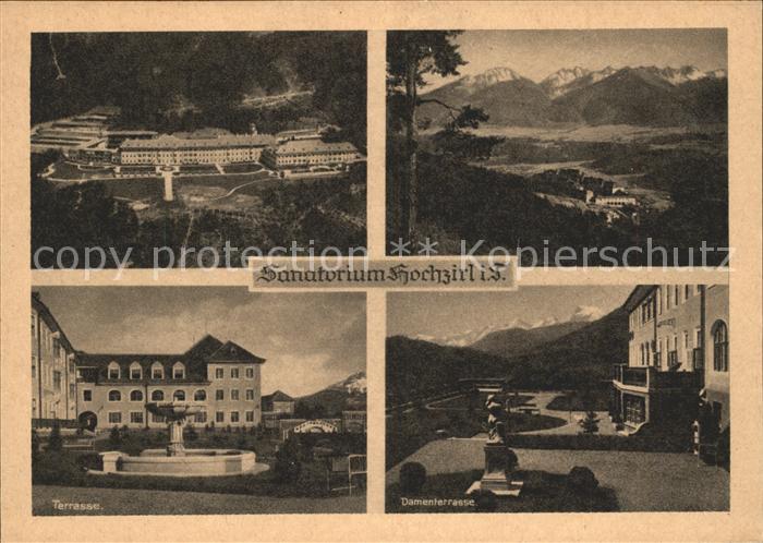 Hochzirl Zirl Sanatorium Terrasse Brunnen Damenterrasse
