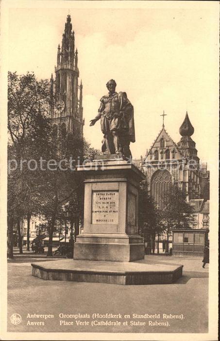 Antwerpen Anvers Place Verte Statue Rubens