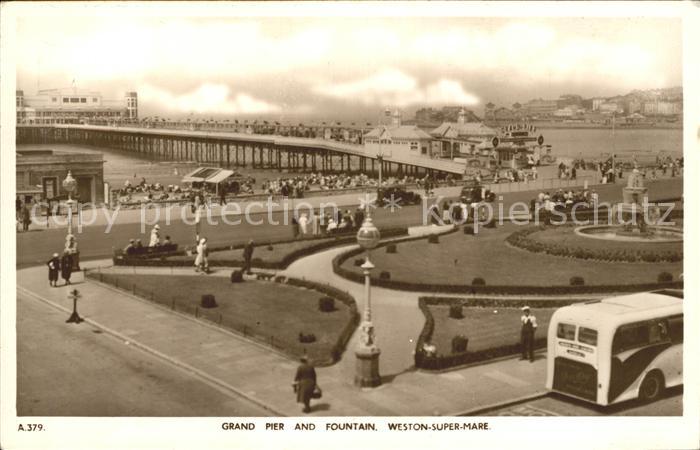 Weston-super-Mare North Somerset Grand Pier and Fountain