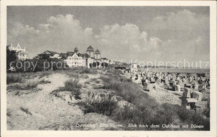 Binz Ruegen Clubhaus Strand Duenen