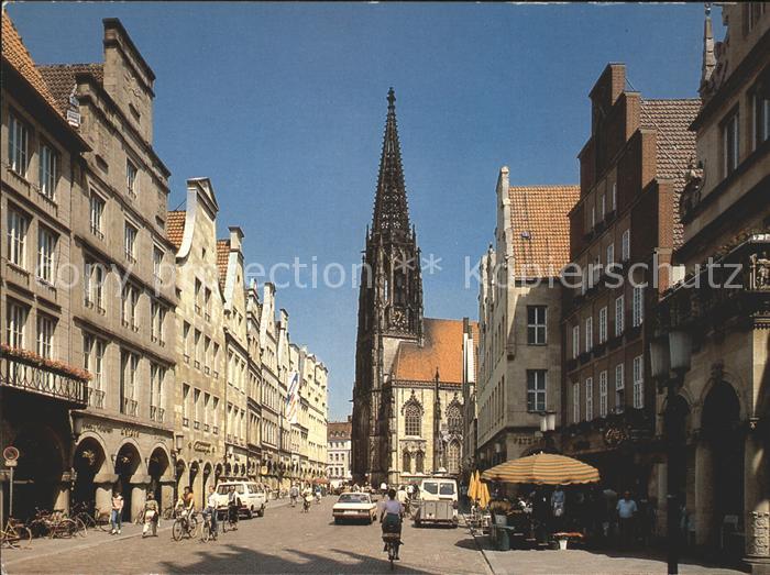 Muenster Westfalen Prinzipalmarkt Lambertikirche