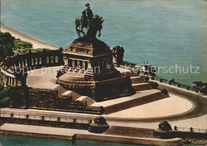 Koblenz Rhein Fliegeraufnahme Deutsches Eck