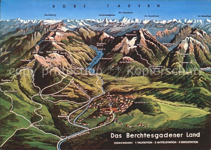 Hohentauern Panoramakarte Berchtesgadener Land