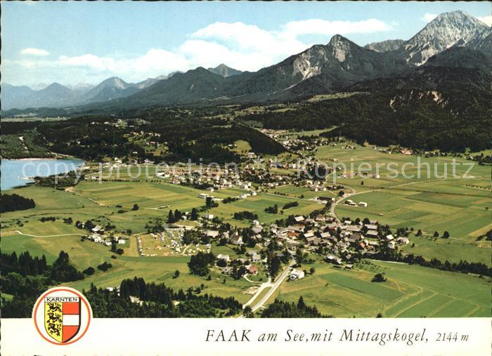 Faak am See Finkenstein mit Mittagskogel Fliegeraufnahme