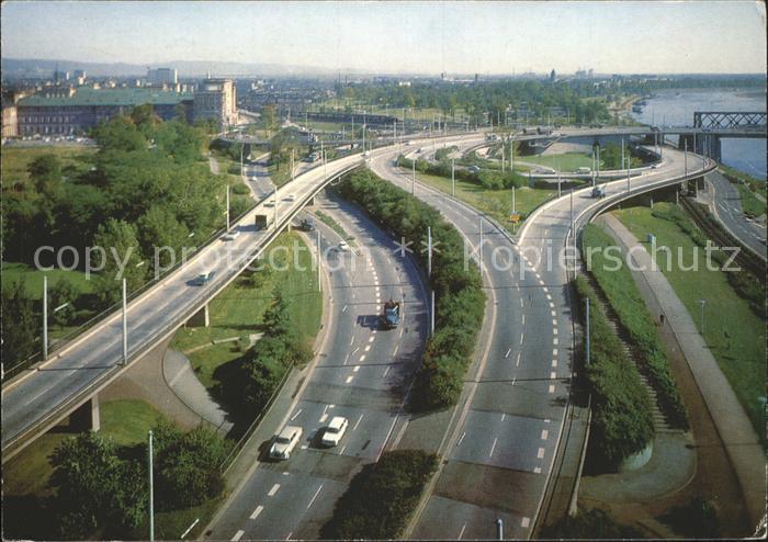 MANNHEIM BW Rheinbrueckeenauffahrt Fliegeraufnahme