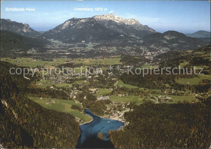 Koenigssee und Schoenau Fliegeraufnahme