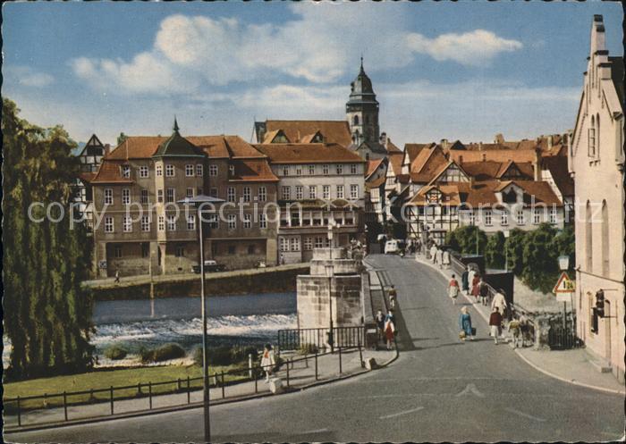 Hann. Muenden Werrabruecke mit Eingang zur Stadt Kirche