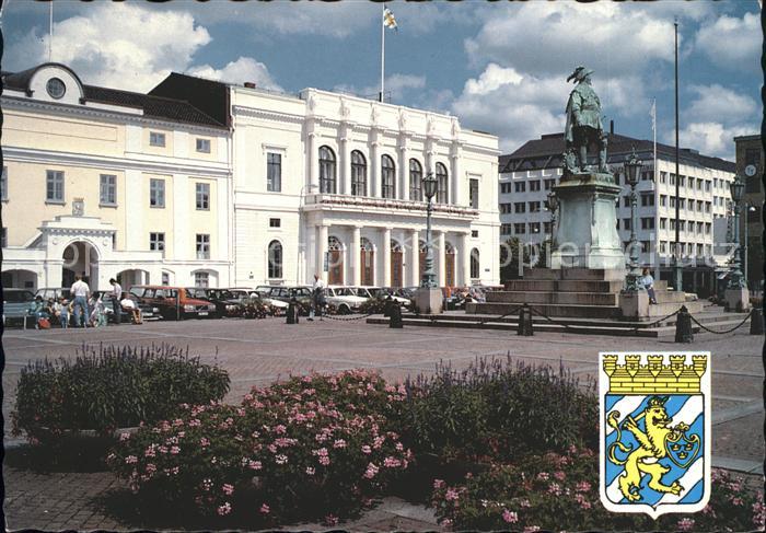 Goeteborg Gustaf Adolfs Torg Monument Wappen Krone