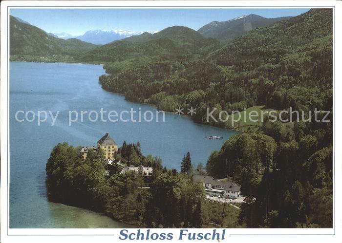 Fuschl See Salzkammergut Schloss Alpenpanorama Fliegeraufnahme