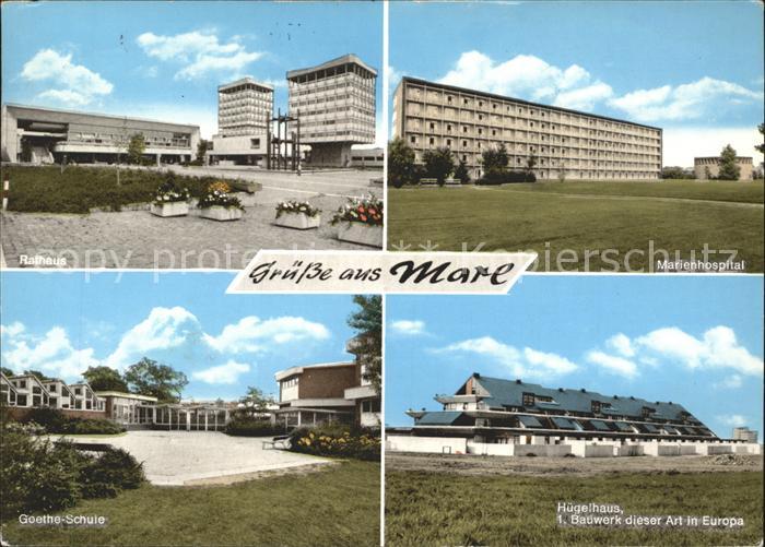 Marl Westfalen Rathaus Marienhospital Goethe Schule Huegelhaus