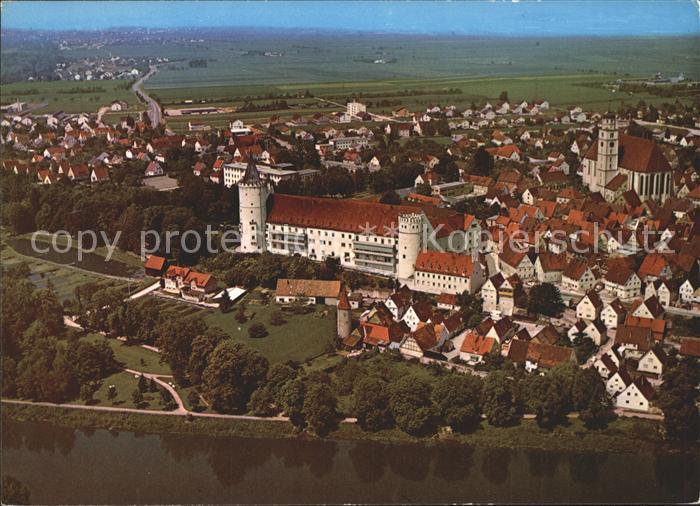 Lauingen Donau Schloss Kirche Fliegeraufnahme