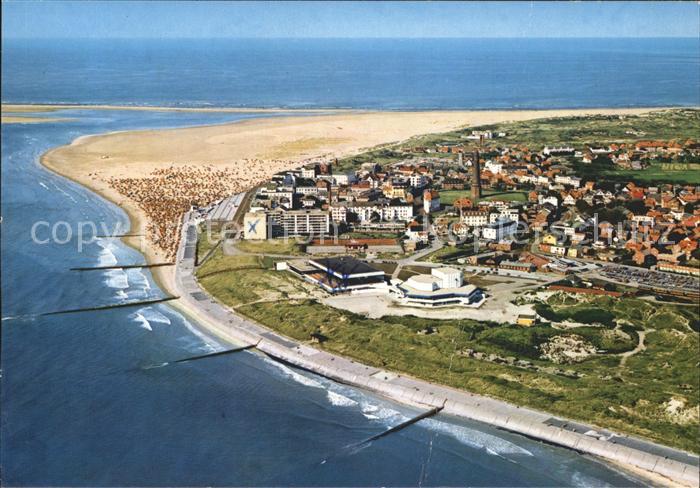 BORKUM Nordseebad Niedersachsen Nordseeheilbad Fliegeraufnahme