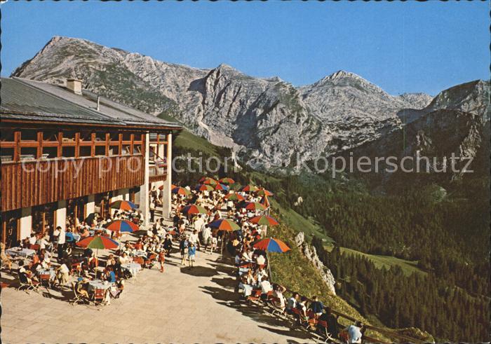 Koenigsee Berchtesgaden Berggaststaette Jennerbahn Sonnenterrasse Schneibstein R