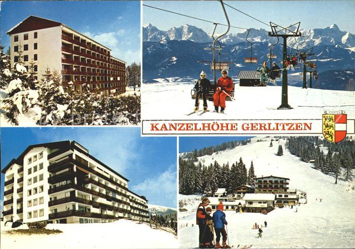 Gerlitzen Kanzelhoehe Appartementhaus Sessellift Wintersportplatz gegen Juaelisc