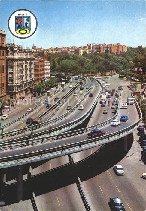 Madrid Spain Pasos elevados de la Glorieta Emperador Carlos V