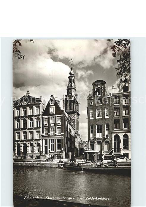 Amsterdam Niederlande Klaveniersburgwal Zuiderkerktoren