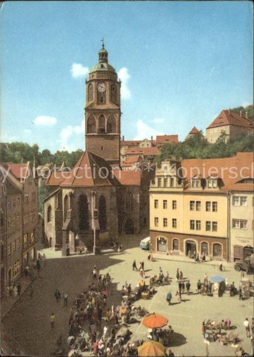Meissen Elbe Sachsen Marktplatz Marienkirche