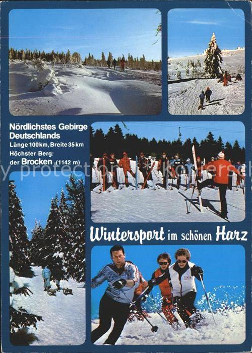 Brocken Harz Noerdlichstes Gebirge Ski Schlitten