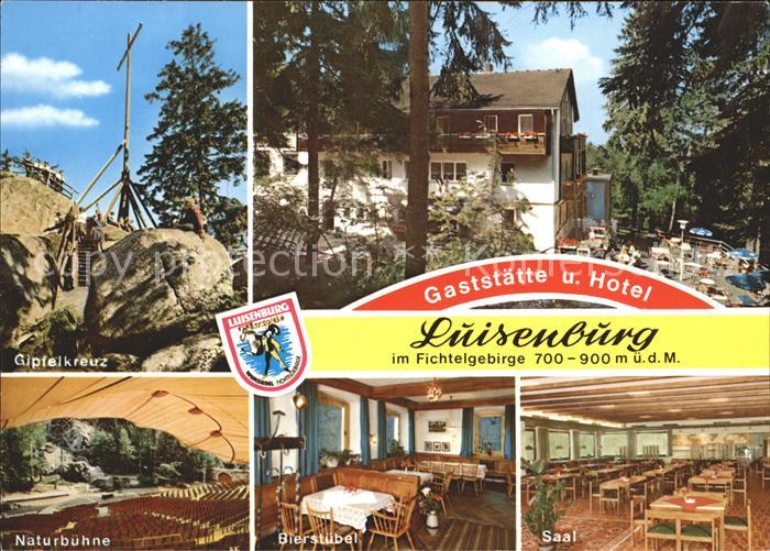 Fichtelgebirge Gaststaette Hotel Luisenburg Naturbuehne Gipfelkreuz Saal