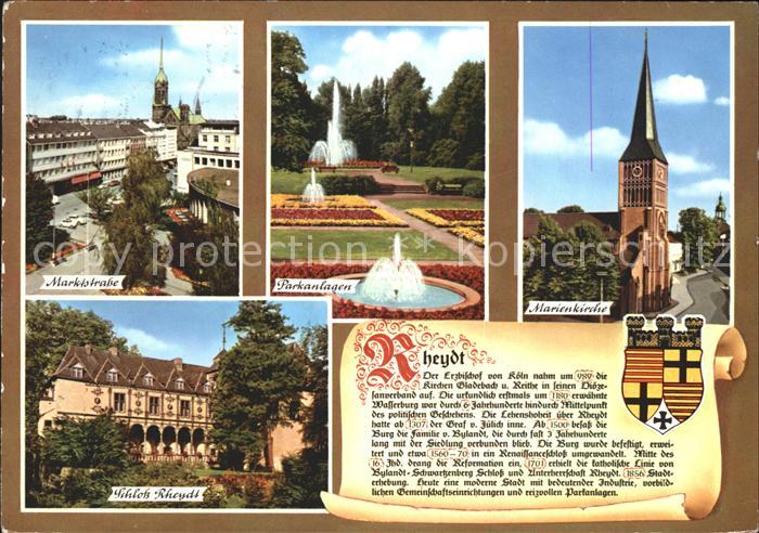 Rheydt Marktstrasse Parkanlagen Marienkirche Schloss Rheydt