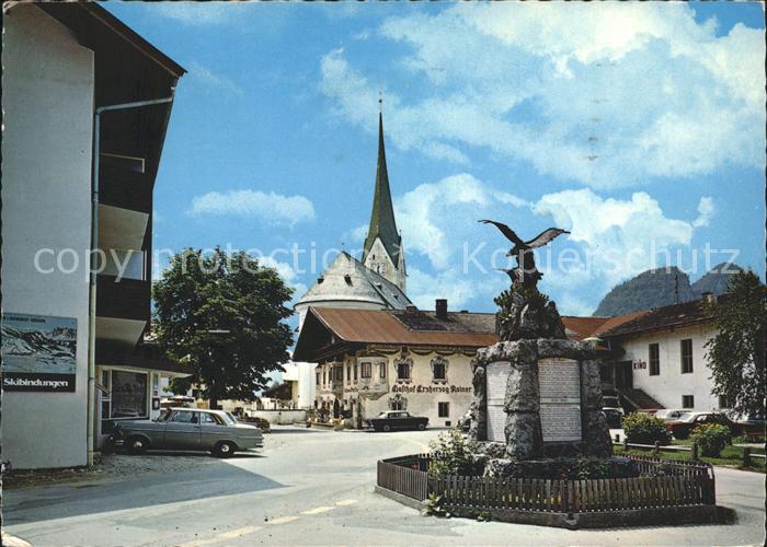 Koessen Tirol Strassenansicht Gasthof Erzherzog Reiner