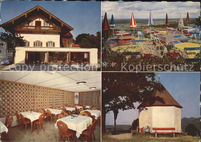 Obereck Altoetting Gaststaette Cafe Schoenblick Terrasse Gaststube Kapellchen