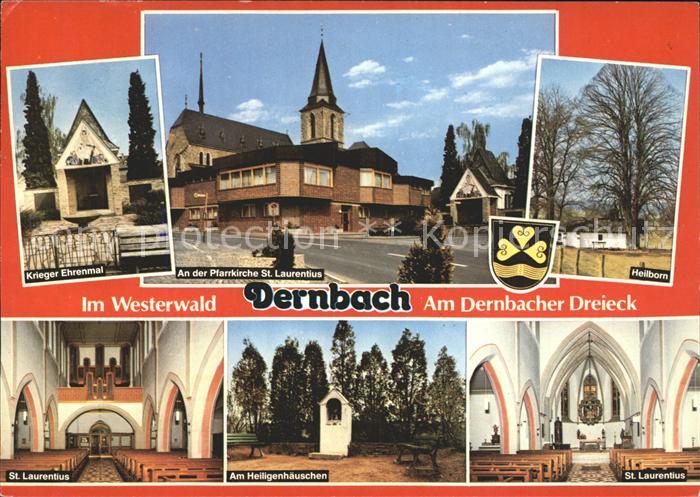 Dernbach Westerwald Krieger Ehrenmal Pfarrkirche St Laurentius Inneres Heilborn