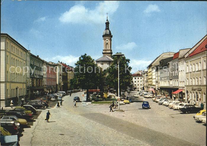 Traunstein Oberbayern Stadtplatz Kirche