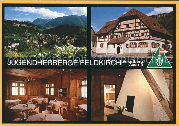 Feldkirch Vorarlberg Jugendherberge Gastraum Zimmer Ortsblick