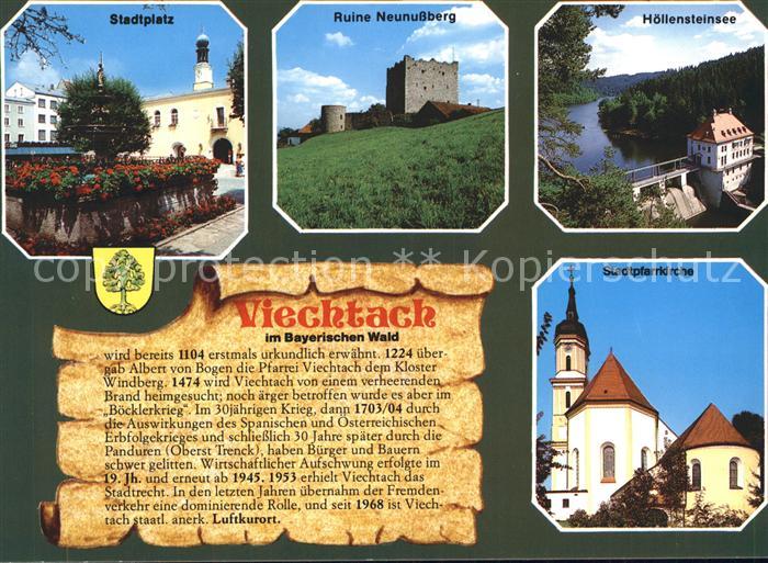 Viechtach Bayerischer Wald Stadtplatz Ruine Neunussberg Hoellensteinsee Stadtpfa