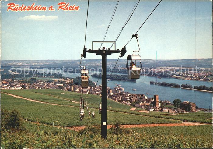 Ruedesheim Rhein Seilbahn zum Niederwalddenkmal Panorama