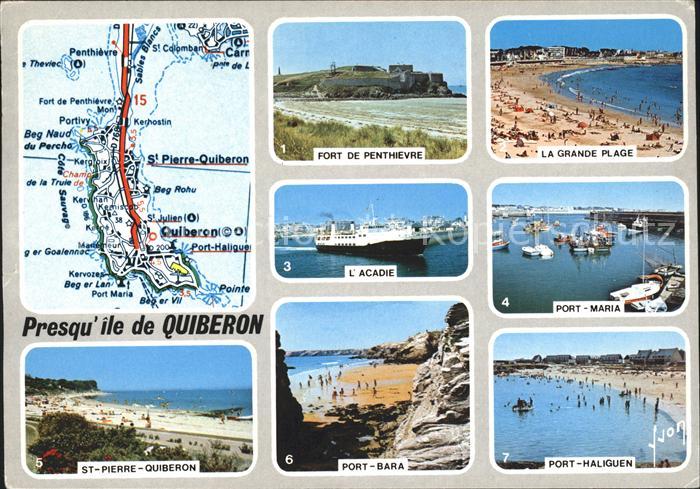 Quiberon Morbihan Fort de Penthievre La Grande Plage Acadie Port Maria Port Bara