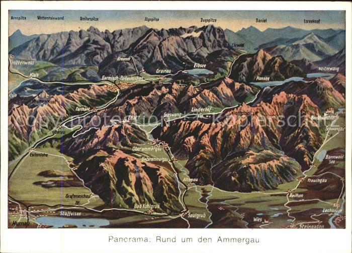 Ammergau Rund um den Ammergau Panoramakarte