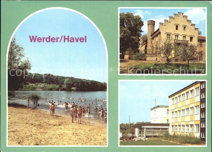 Werder Havel Badestrand Glindower See Schloss Petzow Jugendtouristenhotel