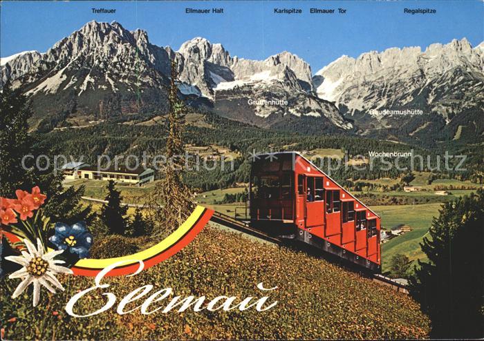 Ellmau Tirol Hartkaiser Standseilbahn Leoganger Steinberge Kitzbueheler Alpen Gr