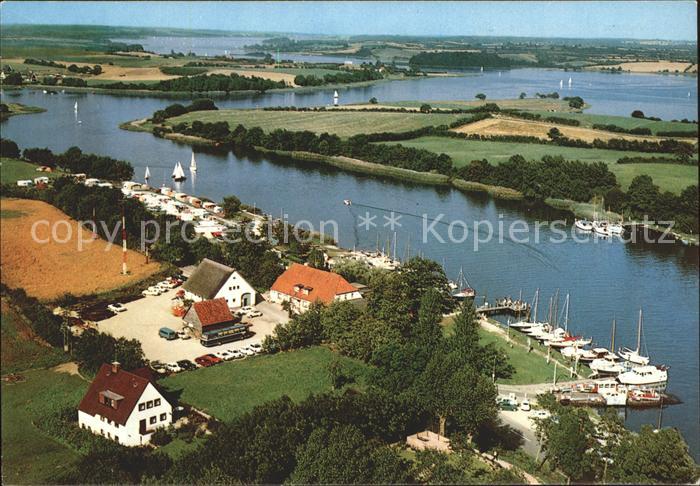 Missunde Fliegeraufnahme Faehrhaus an der Schlei