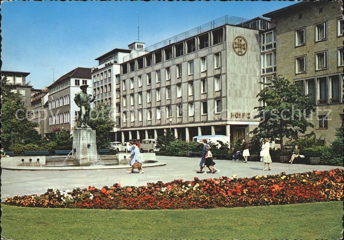 BIELEFELD  CITY Kirchplatz mit Leineweber-Denkmal