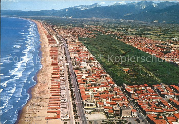 Viareggio Fliegeraufnahme Strand