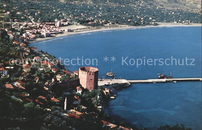 Alanya Cennet Sehir Kaleden Kizil Kule Limana bir bakis