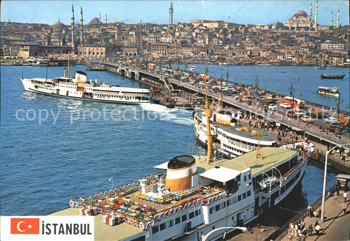 Istanbul Constantinopel Galata Bridge Neue Moschee Sueleymaniye