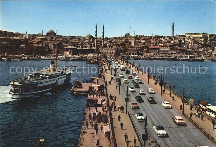 Istanbul Constantinopel Galata Bruecke neue Moschee Dampfer